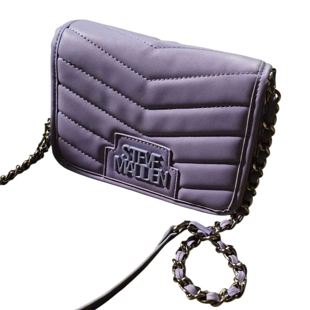 Steve Madden Light Purple Quilted Crossbody/Shoulder - Picture 5 of 6